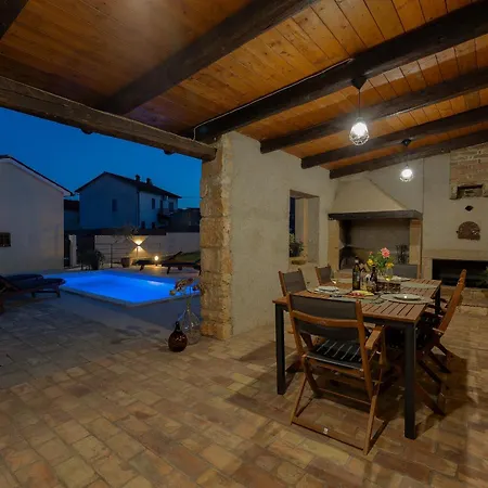 Tonin For 6 People Near Pula With Jacuzzi & Children Playground Villa